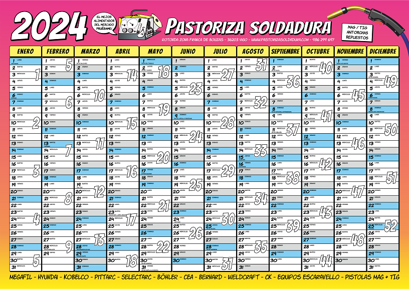 Calendario Pastoriza Soldadura